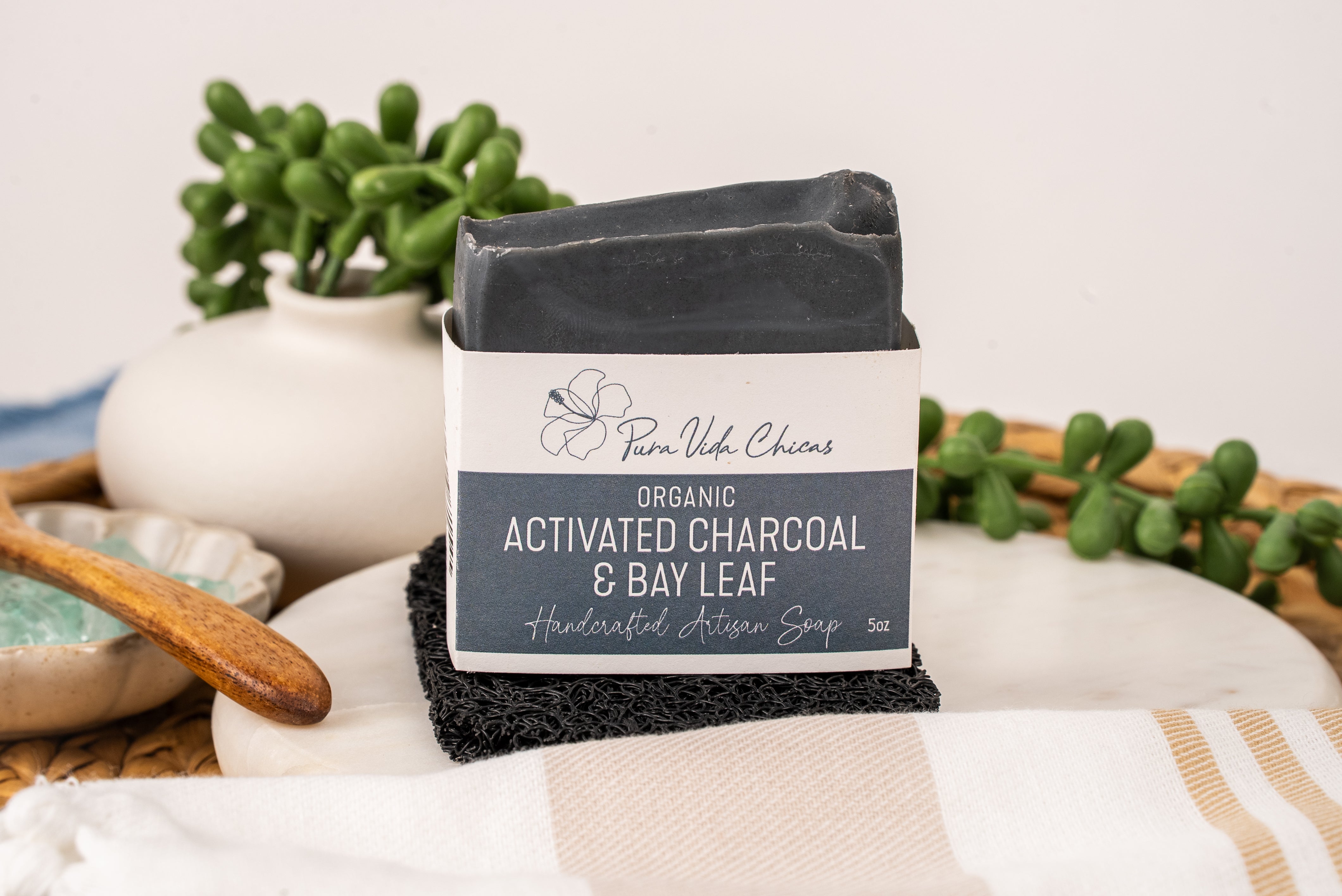 Organic Activated Charcoal and Bay Leaf Soap